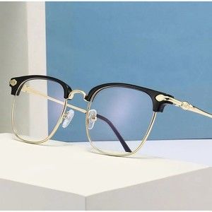 2024 Luxury high quality Half frame anti blue light glasses for men women